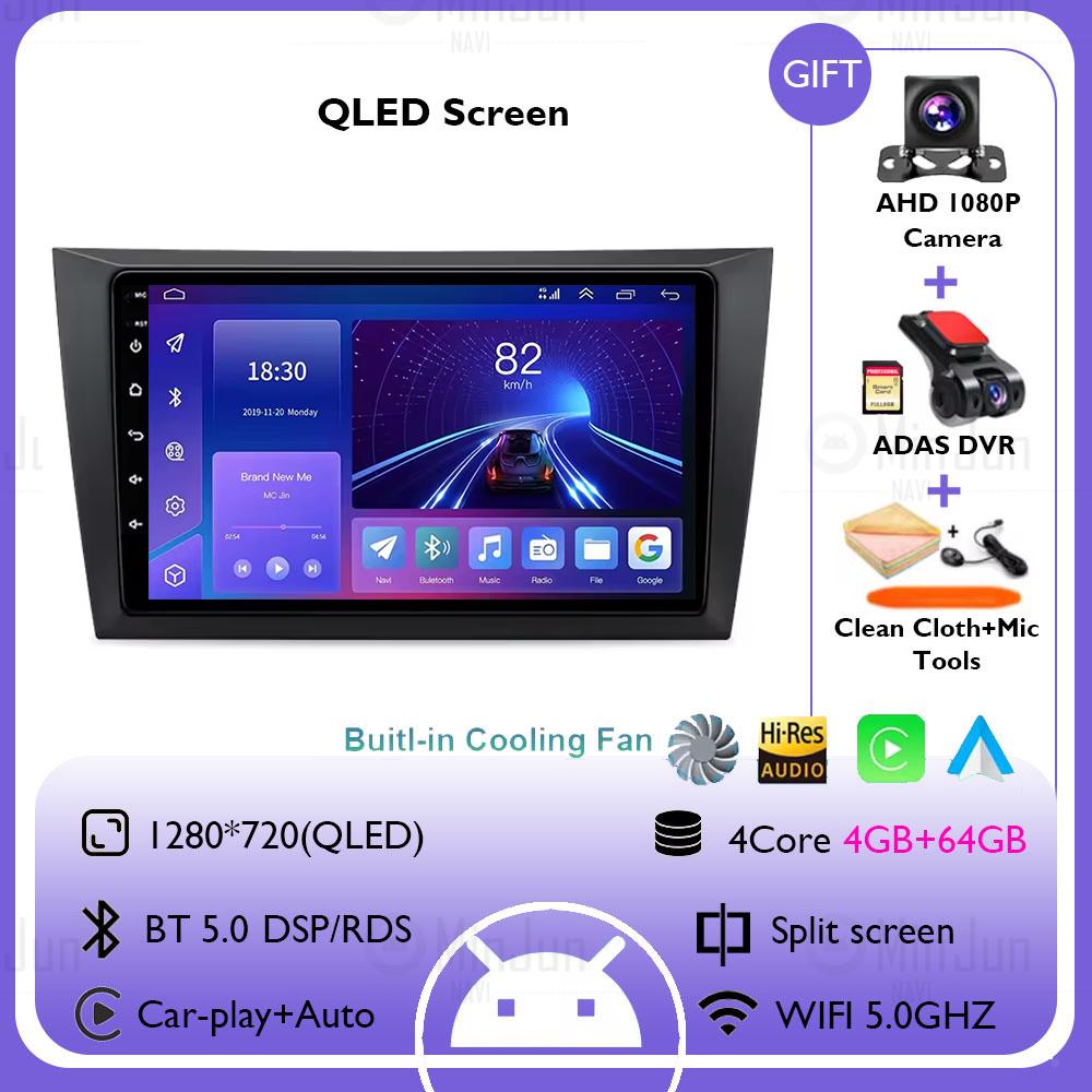 9" Android 14 Car Radio For Volkswagen VW Golf 6 MK6 GTI 2008-2016 Wireless Carplay Auto Radio Car Multimedia 4G DSP No 2 Din