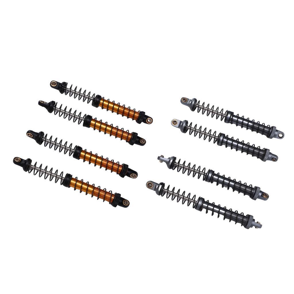 4Pcs 1/10 Model Car Dual Spring Shock Damper Alloy 1/10 RC Dampers with 8 Spare Springs 120mm