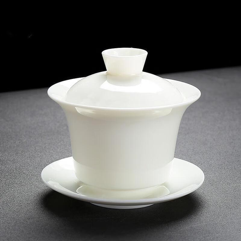 

HANDUNYOU Mutton Fat Jade Ceramic Gaiwan