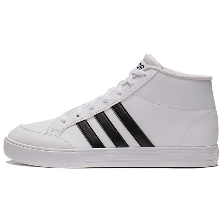 Adidas Neo Vs Set Mid Retro Durable High-Top Skate Shoes Men Skate Shoes White Black FY3042