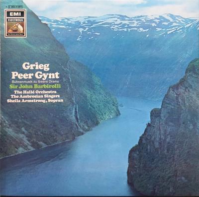 Płyta LP EDVARD GRIEG SIR JOHN BARBIROLLI   Peer Gynt Muzyka Sceniczna Do Dramatu Ibsena 1C05301851 Die Stimme Jego Niemcy Klasyczna Używana
