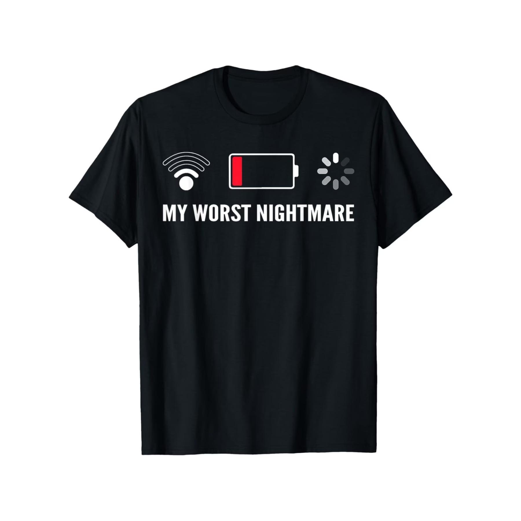 My Worst Nightmare Tees Funny Tees for Gamers T-Shirt S чёрный