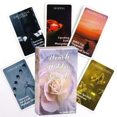 10,3*6cm Hearts Hidden Secrets Oracle Deck Situační karty Glossy Twin Flame Deck Deck Feelings Messages Deck (78 karet)