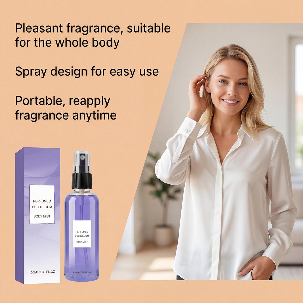 Fresh Fragrance Body Spray Portable Long-Lasting Scent Daily Commute Travel Size Gentle Comfort Body Mist