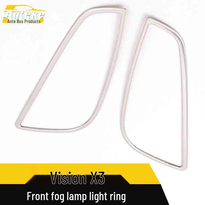 Vision X3 Stainless Steel Fog Light Decorative Cover for Front Fog Lights