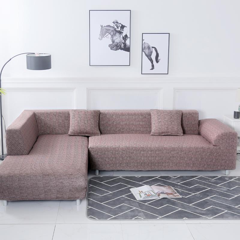 Geometrické rohové potahy na pohovku do obývacího pokoje Elastické potahy z spandexu Potah na pohovku Natahovací ručník na pohovku Tvar L Potřeba Koupit 2 kusy