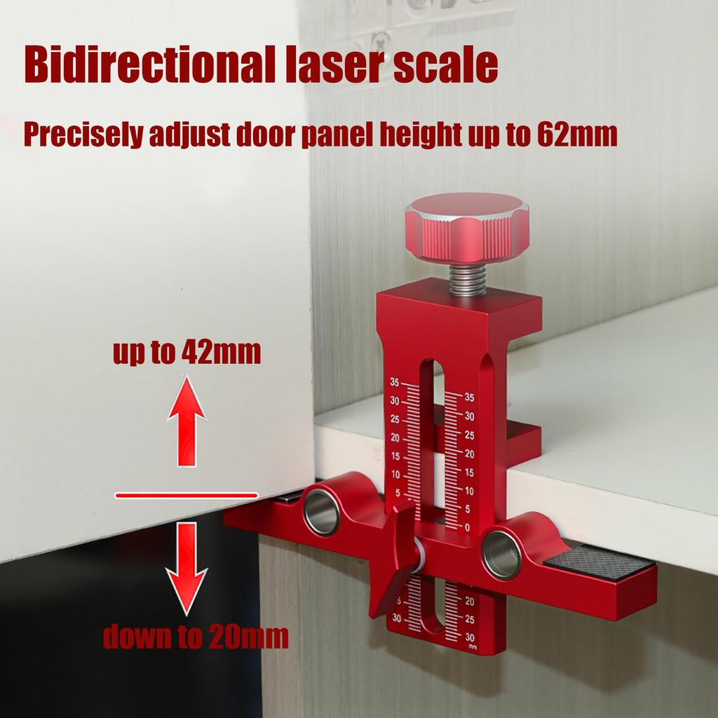 Cabinet Door Installation Jig Double-Hole Alignment With Adjustable Positioner Cabinet Door Mounting Support For Home Office