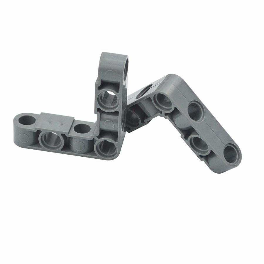 Thick Hole Beam 4x4 Building Blocks Compatible Car Truck Steering Liftarm Replacement Bricks MOC Right Angle Beam Creative Toys