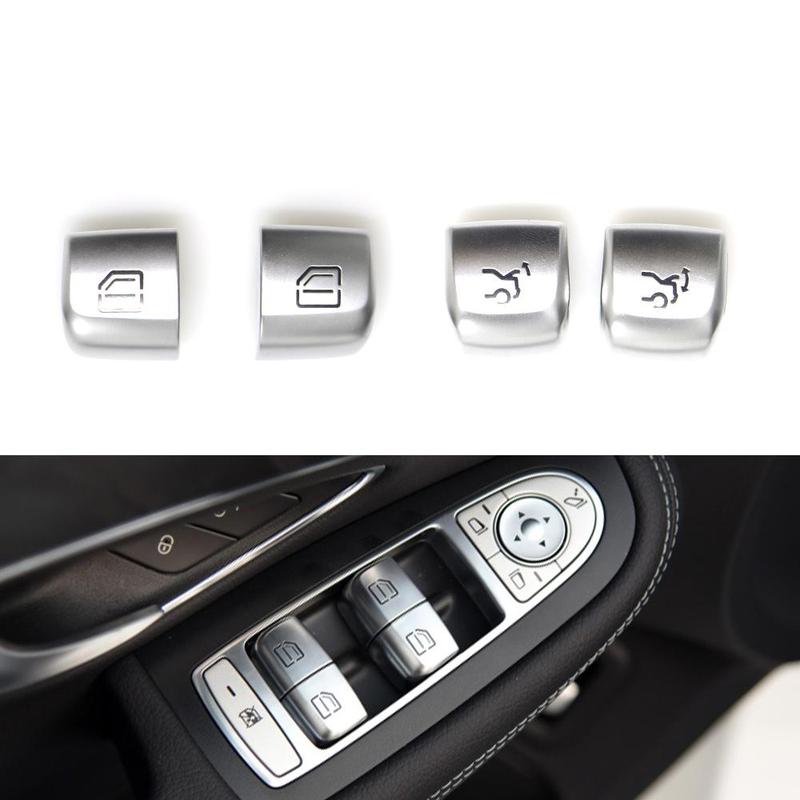 Buton de reparare a comutatorului geamului mașinii Capac pentru buton de reparare a ușii vehiculului, comutator de comandă din sticlă, capac de cheie pentru Mercedes Benz W205 W253 W213 CE GLC Class