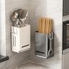 Wall Mounted Chopstick Storage Box Large Capacity Utensil Storage Rack Chopstick Cage  Sink