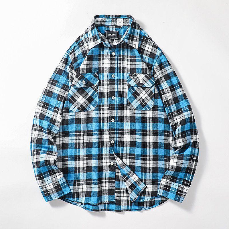 Retro Casual Classic Long Sleeve Export Plaid Shirt