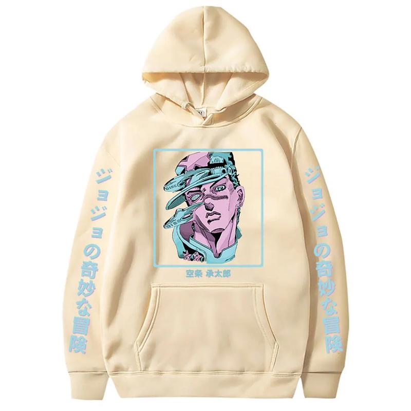Neue Anime JoJo Bizarre Abenteuer Jotaro Kujo Druck Hoodie Männer/Frauen Harajuku Übergroßen Vintage Unisex Streetwear Übergroße Kleidung Tops