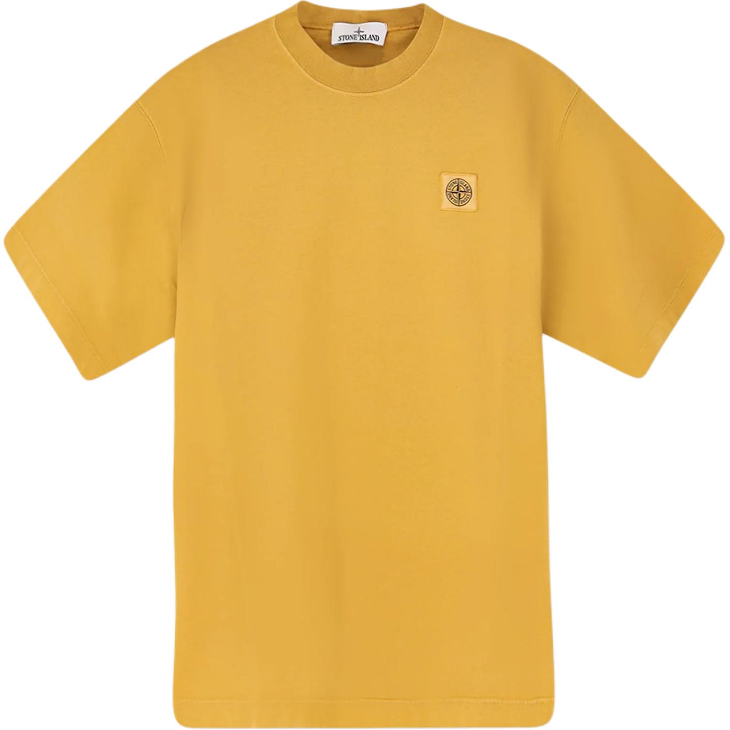 Stone Island Solid Color Ribbed Crew Neck Short Sleeve T-Shirt Men tops L1S152100030S0115-V0034 L