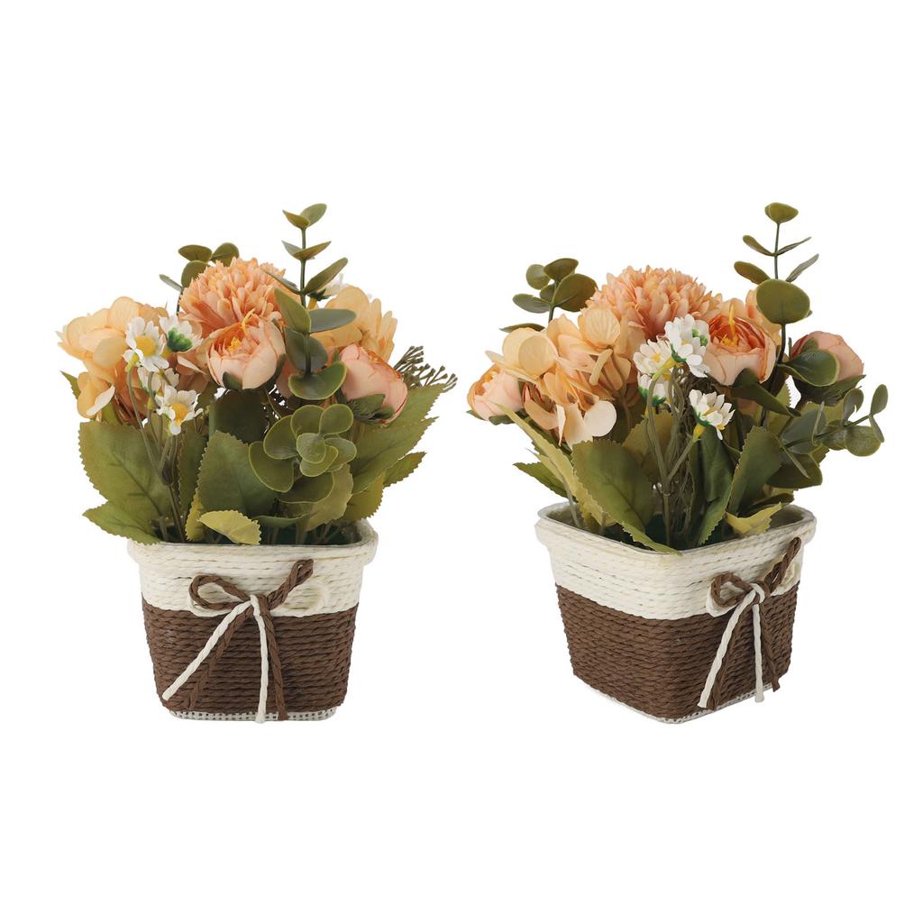 Artificial Potted Plant Creative Realistic Plastic Fake Potted Plants for Home Restaurant Office
