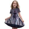 Girls Fly Sleeve Nightgown Girls Milk Silk Dresses