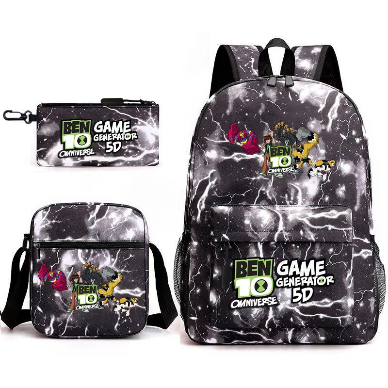 

Hacker Junior Trend Starry Sky School Bag Three-piece Set 17 inch backpack