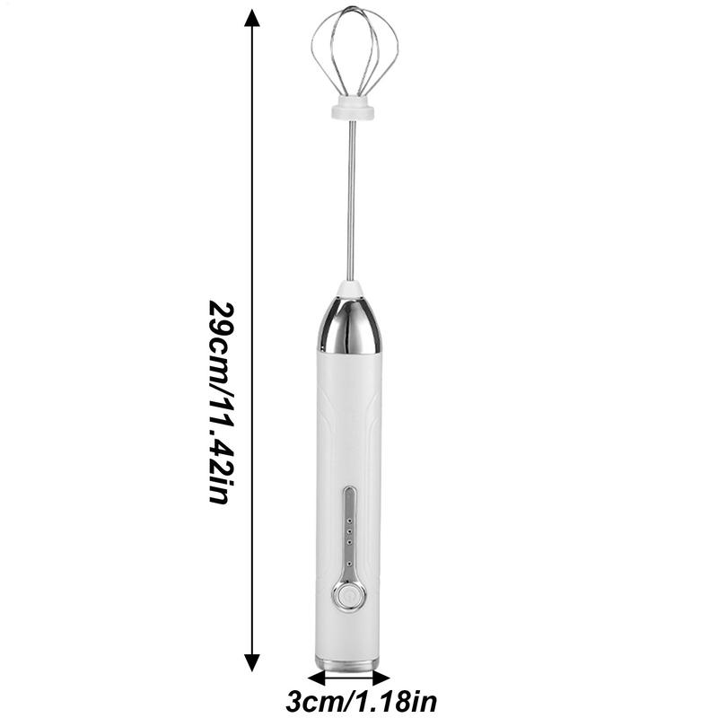Elektrischer Eieraufschläger Schneebesen 1200mAh Handheld Milchaufschäumer 3 Geschwindigkeiten Einstellbar Eieraufschläger Schneebesen Schaumhersteller Schneebesen Getränke Schaum Mixer
