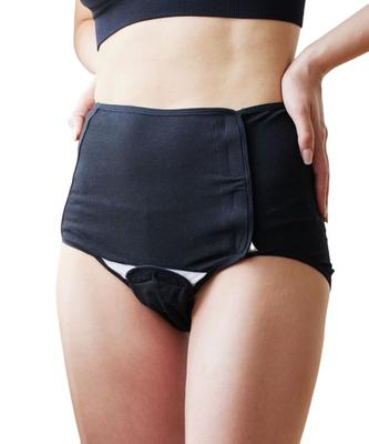 De la Rosemadame Set mit kompatiblen Postpartum-Shorts [Mode Casa], Damen, 2-teilig, 2-teilig, Kaiserschnitt, einzeln offen (ML, Schwarz)