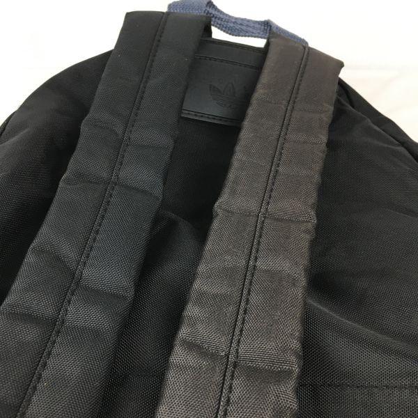 adidas Trefoil Backpack Black Nylon Material Separated Interior Design(USED)