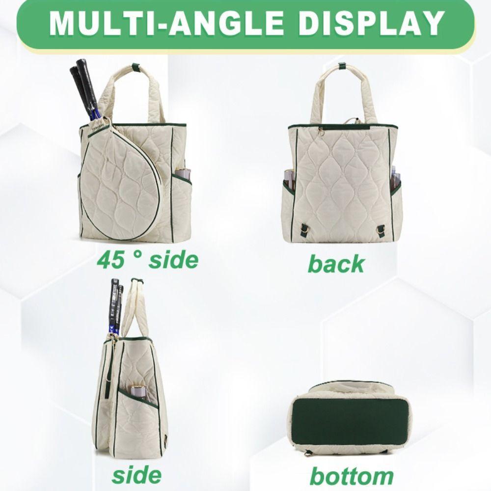 Extra-Large Tennis Racket Backpack Lightweight Shoulder Bag Stylish Tennis Tote Bag  Gym