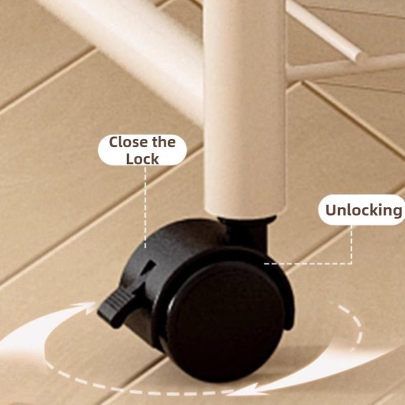 Floor Clothes Racks Metal Storage Coat Stand Modern Movable Shoes Coat Rack Multifunctional Interior Dress Hanger with Wheels
