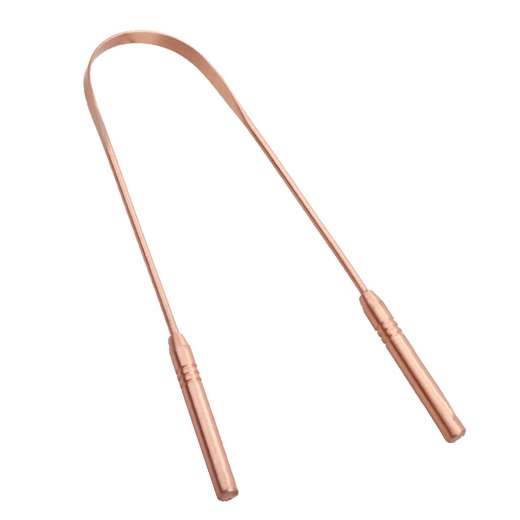 Tongue Coating Cleaner Brush Copper Scraper Board with Case Cleanning Tool to Reduce Bad Breath