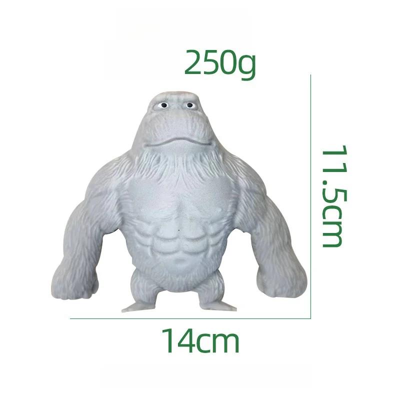 Amusing Gorilla Figurines Humorous Expression Squishy Monkey Statue Soft Stretchable Action Toy Desk Decoration Creative Gift