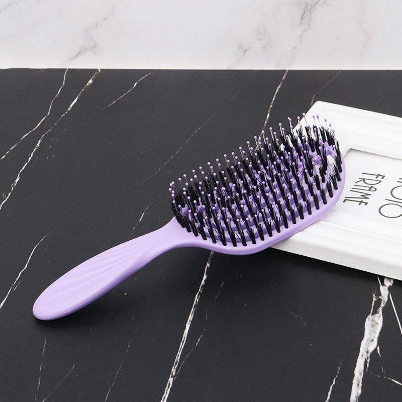 Hair Brush Boar Bristle Massage Comb Anti-Static Hair Scalp Styling Detangling Hollow Out Nylon Teeth Comb Air Bag Comb