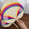 Lightweight Bamboo Woven Fan Natural Straw Fan Artistic Rattan Fan  Home Decoration