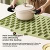 Built-in Drain Design Silicone Sink Mat Non-Slip Fast Drainage Dish Drying Tray Prevents Water Build Up Heat Resistant