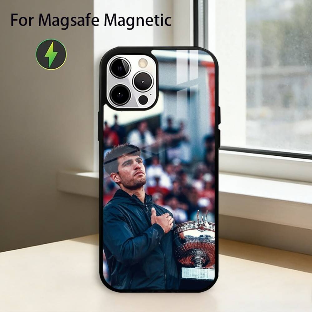T-Tennis Carlos Alcaraz G-Garfia Phone Case For iPhone17,16,15,14,13,12,11 Plus,Pro Magnetic For Magsafe Wireless Charging iPhone17Air
