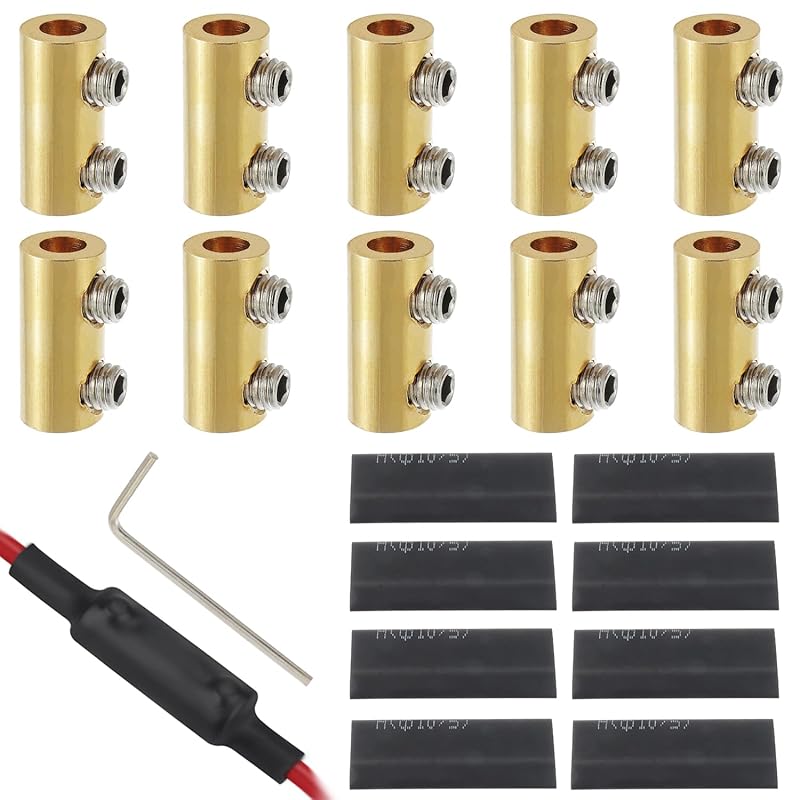 10Pcs 6 AWG Gauge Wire Connector Nut Kit, 80A Splicing Quick Wiring Connection Terminal, Circuit Connector Wire Connector with 20Pcs Screws and 10