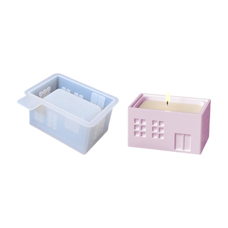 Kaminhaus Kerzenbecher Silikonformen Gipsformen Gussformen Vorratsglasformen Bastelbedarf