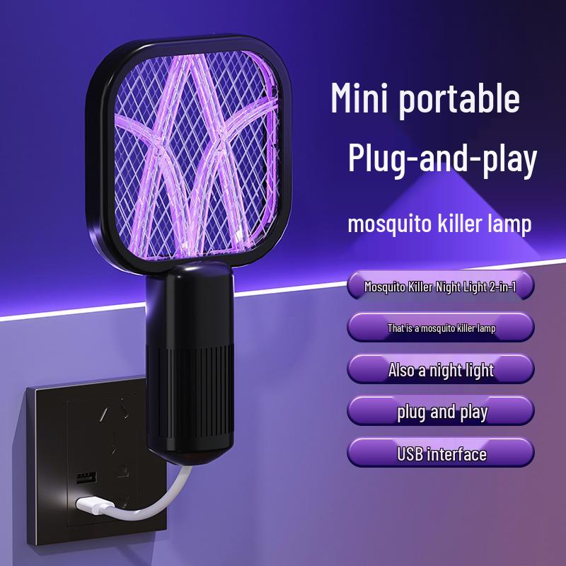 2025 Purple 3-in-1 Electric Mosquito Swatter & Killer Lamp with Automatic Luring