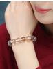 Clear Donghai White Crystal Bracelet - Round Beads, Unisex