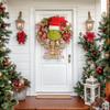 40cm Christmas Holiday Wreath Fabric Plush Decorative Wreath Door Hanging Wall Hanging