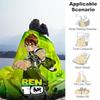 1pc Ben10 Alien Outdoor Blanket Lightweight Flannel, All-Season Use for Sofa, Bed, Travel, Camping, Living Room, Office, Couch057