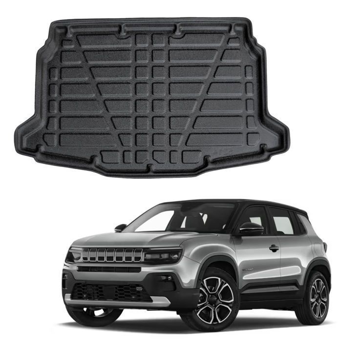 Tapis De Coffre Sur Mesure Pour Jeep Avenger Depuis 2024, Noir, Antidérapant, Bord Haut, Toutes Saisons