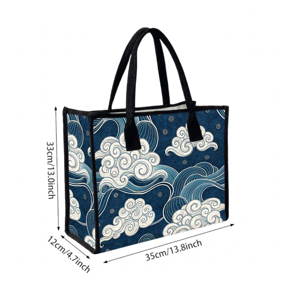 Japanese Style Cloud Tote Bag Fashion Casual Daily Handbag Large Capacity Outdoor Carry Bag for Women