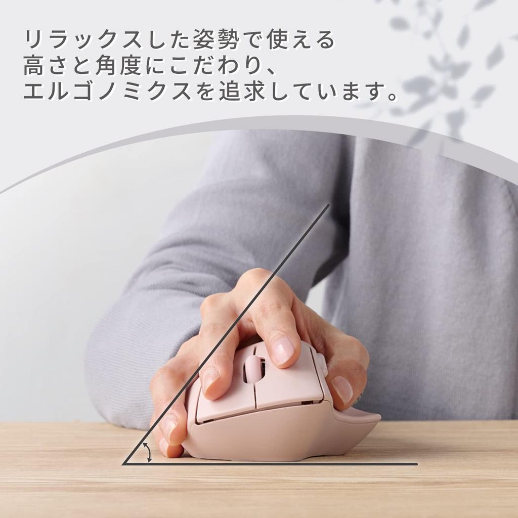 ELECOM SHELLPHA Wireless Mouse, Bluetooth, Quiet, 5 Buttons + Tilt Wheel, Pink, M-SH30BBSKPN