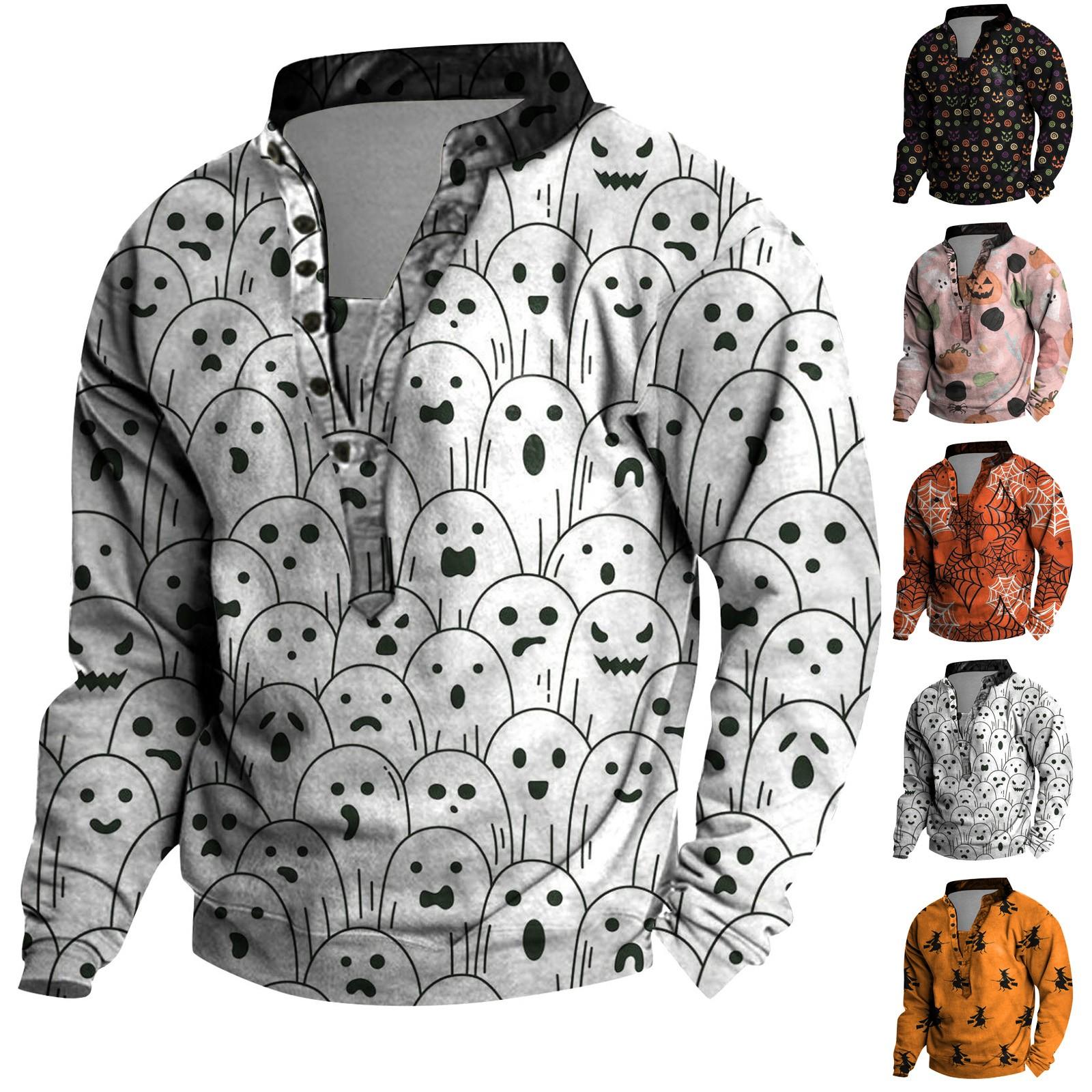 

Мужское плюшевое теплое пальто с принтом, флисовый свитер, повседневное пальто, свитер с карманами, осень-зима