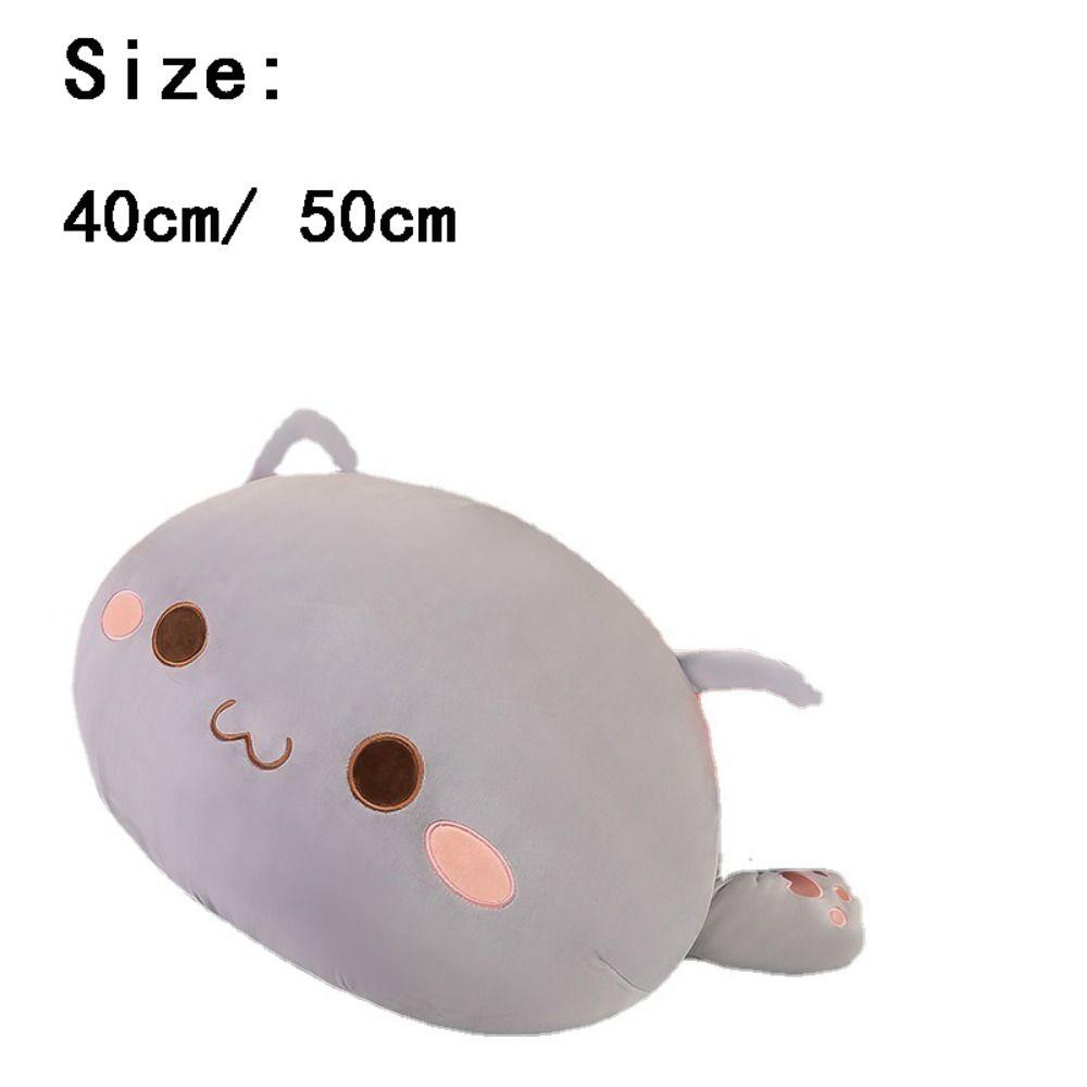 40/ 50CM Peach Cat Plush Toys White Grey Stuffed Peach Cat Children's Gift Animal Doll