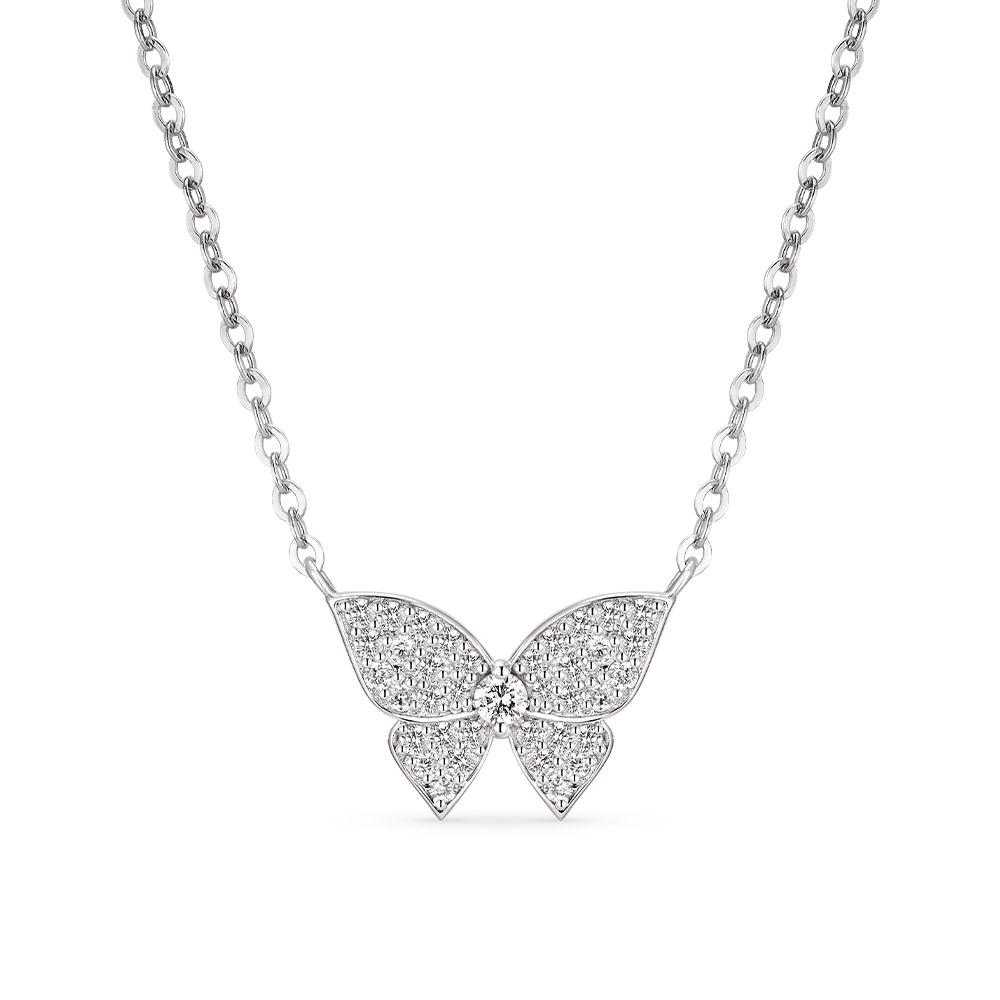 Dorocy 14K Brill Airé Butterfly Necklace_Lab Diamond