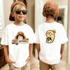 Sommer Einteiler Kinder Reines Baumwoll T-Shirt Nummer 1-10 Aufdruck Geburtstagsgeschenk Atmungsaktiv Bequem Jungen T-Shirt Mode Top