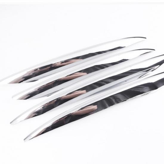 Front Fog Light Trim Strip For Mercedes Benz E Class W213 2016- Chrome 4PCS