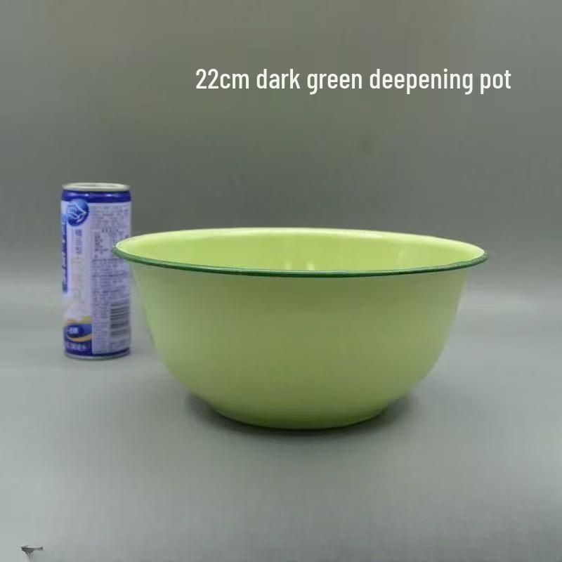 

Vintage Enamel Soup & Rice Bowl Set