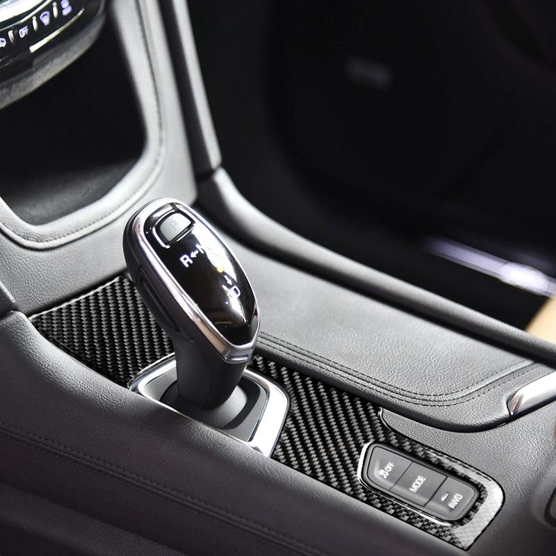 For Cadillac XT5 2016-2017 Real Carbon Fiber Inner Gear Shift Panel Decorative Cover Car Interior Decoration Accessories Sticker