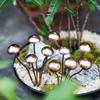 Creative Mini Metal Cute Mushroom Decoration Outdoor Garden Courtyard Decoration Atmosphere Potted Flowers Decoration Gift