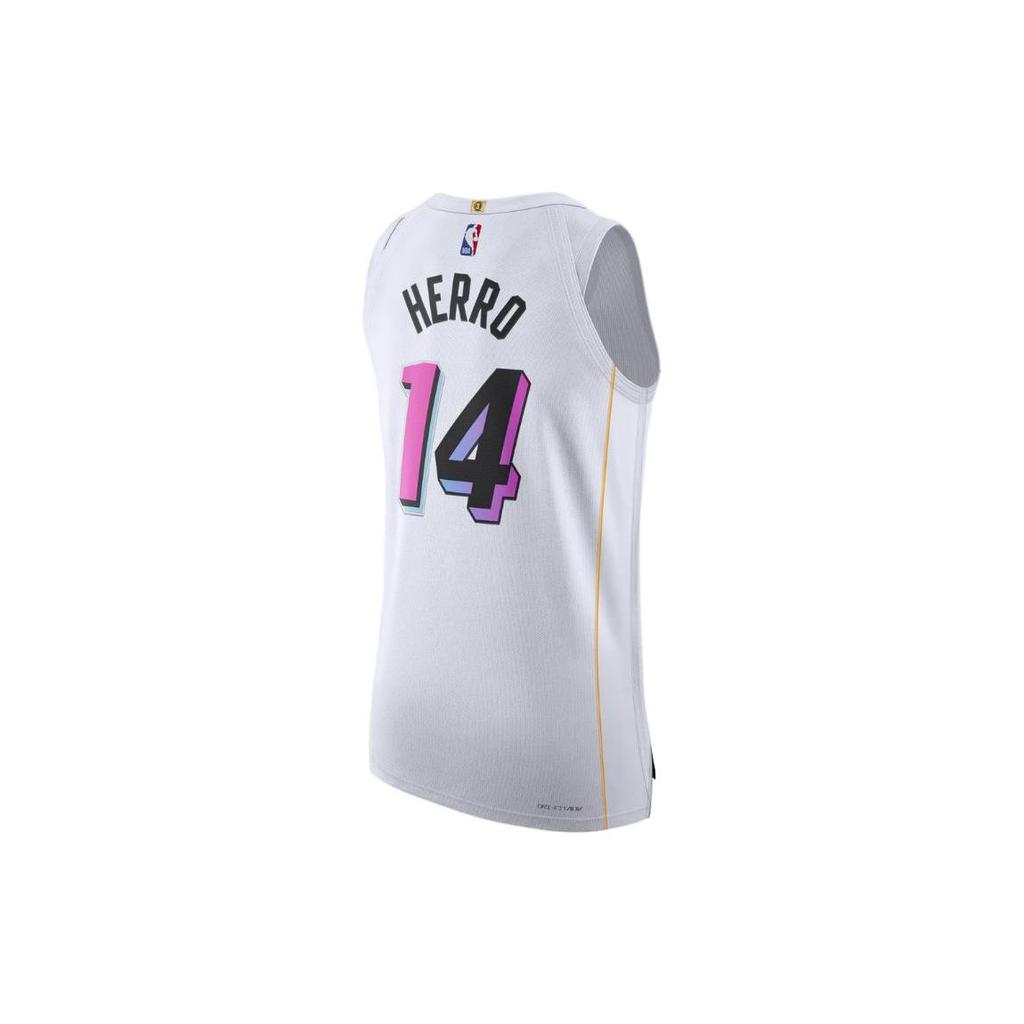 Nike Miami Heat Tyler Herro #14 City Edition Basketball Jersey Men Tops White DQ0200-101