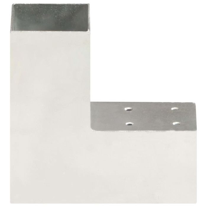 VidaXL Connecteurs de poteau 4 pcs Forme en L Métal galvanisé 71x71 mm